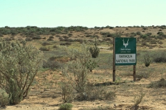 Am Eingang zum Namaqua National Park in Soebatsfontein