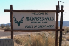 Am Eingang zum Augrabies Falls National Park