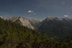 Ausblicke auf dem Weg von Scharnitz zur Oberbrunnalm