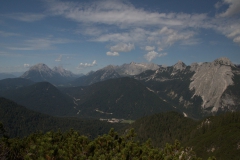 Ausblicke auf dem Weg von Scharnitz zur Oberbrunnalm