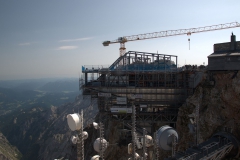 Bau der neuen Seilbahnstation auf der Zugspitze